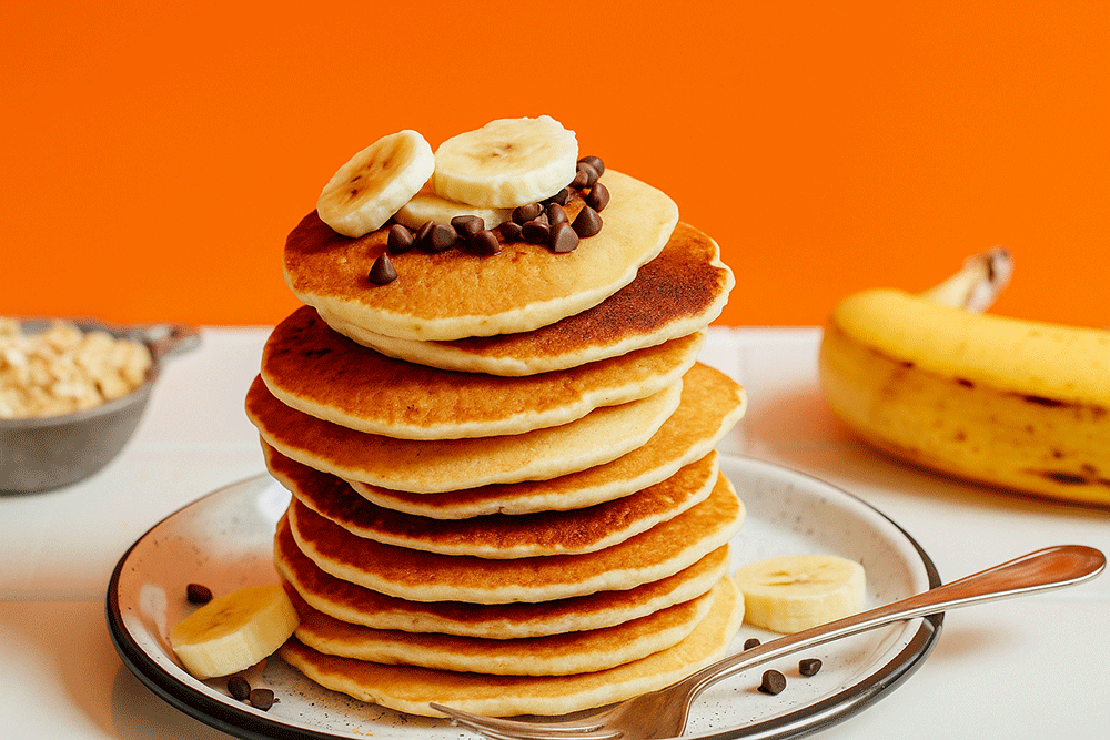  Pancakes moelleux à la banane