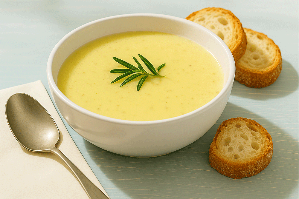  Velouté de pommes de terre et poireaux (crémeux et doux)