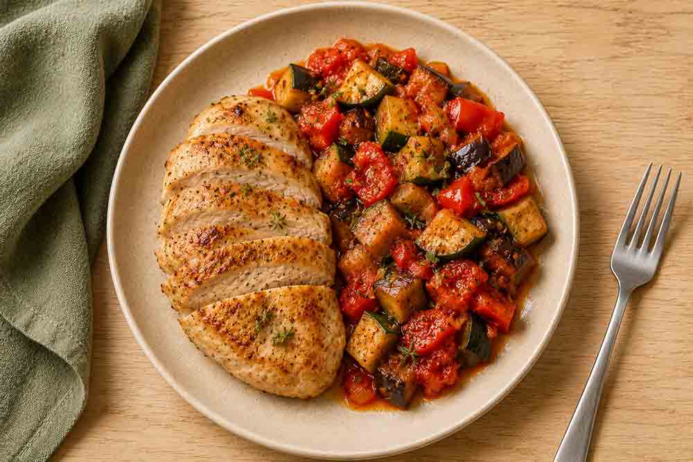Escalope de dinde à la ratatouille