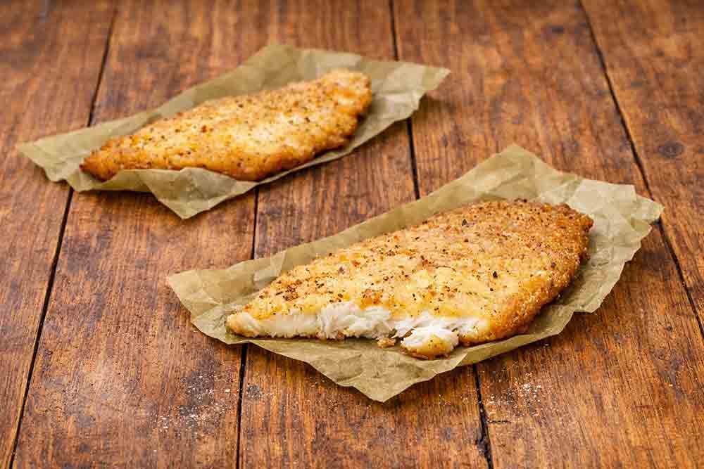 Filets de poisson croustillants au four