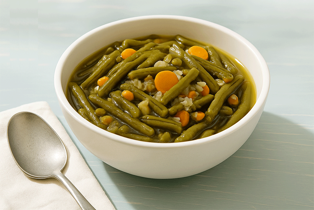 Haricots verts turcs mijotés à l'huile d'olive