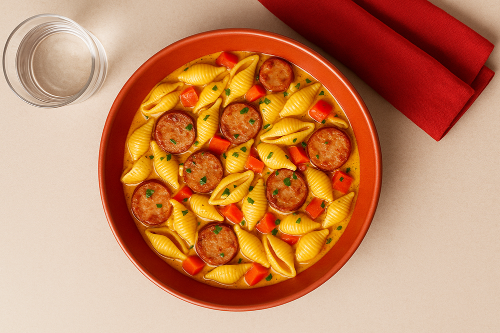 Cheesy Kielbasa Pasta