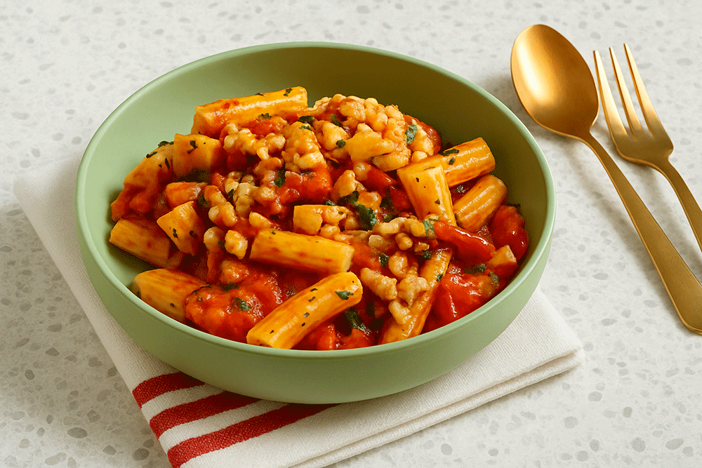 Pâtes aux tomates cerises