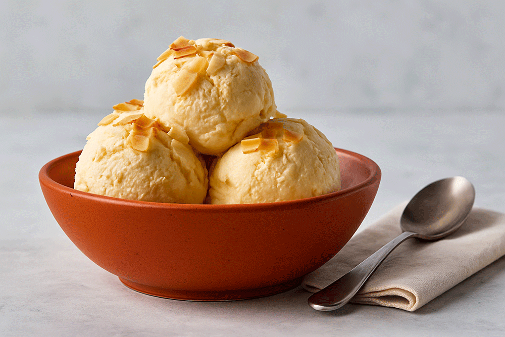 Recette de crème glacée à la noix de coco