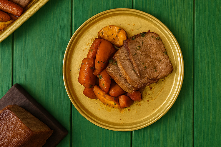 Rôti à la cuillère rôti lentement