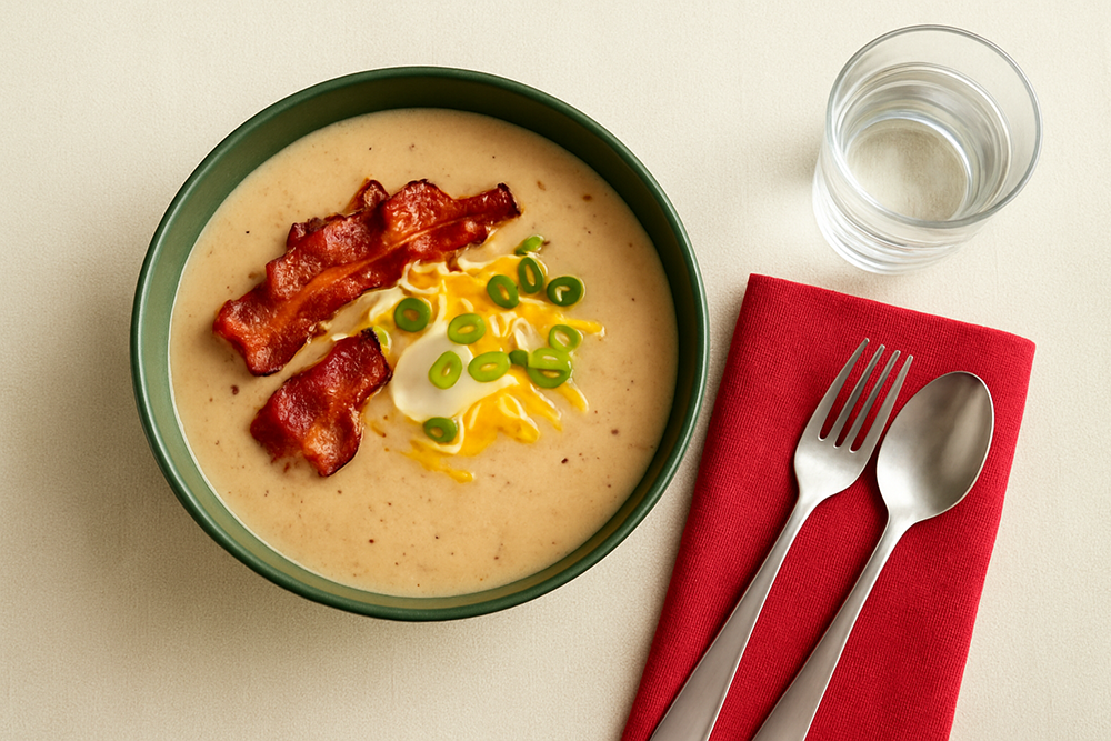 Soupe de pommes de terre au four
